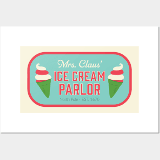 Mrs Claus Ice Cream Parlor Posters and Art